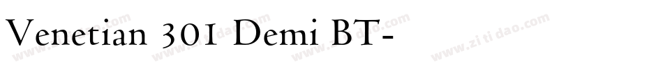 Venetian 301 Demi BT字体转换